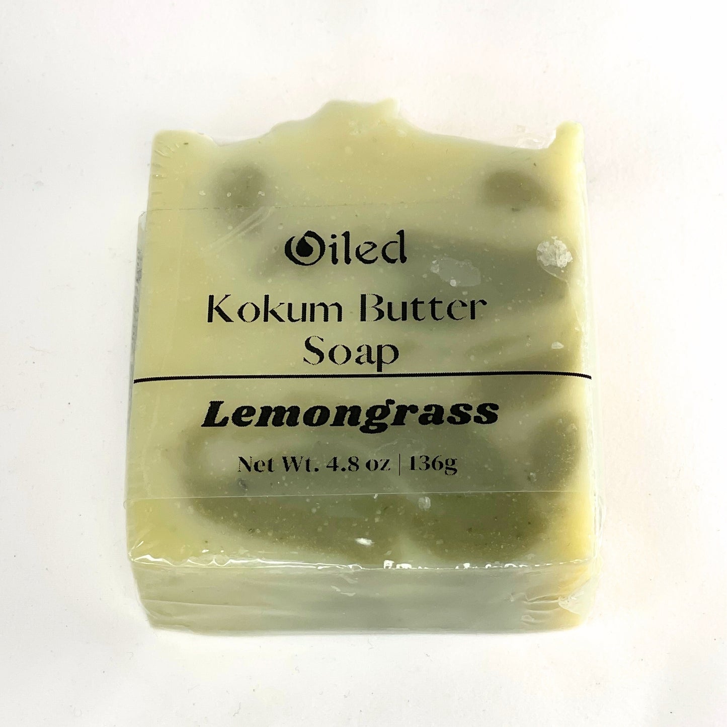 Artisan Soap Bar with swirls of green clay