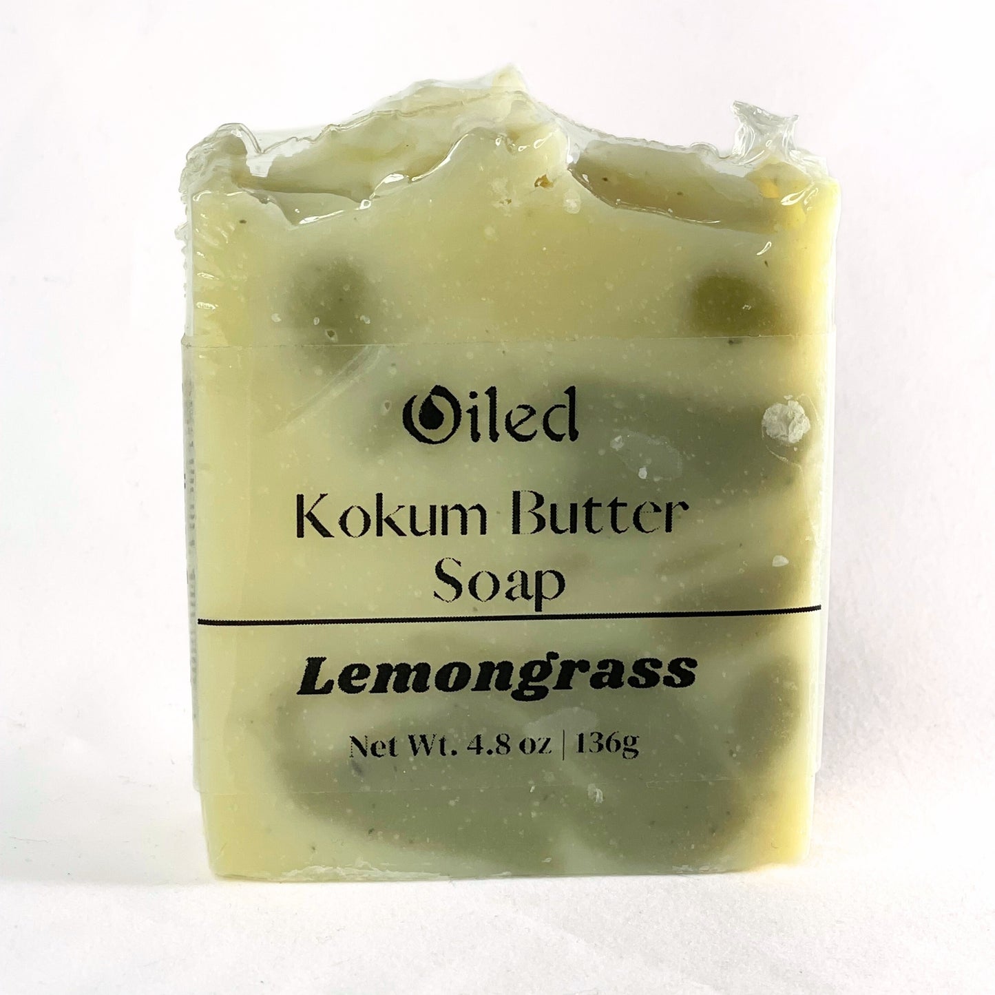 Artisan Soap Bar with swirls of green clay