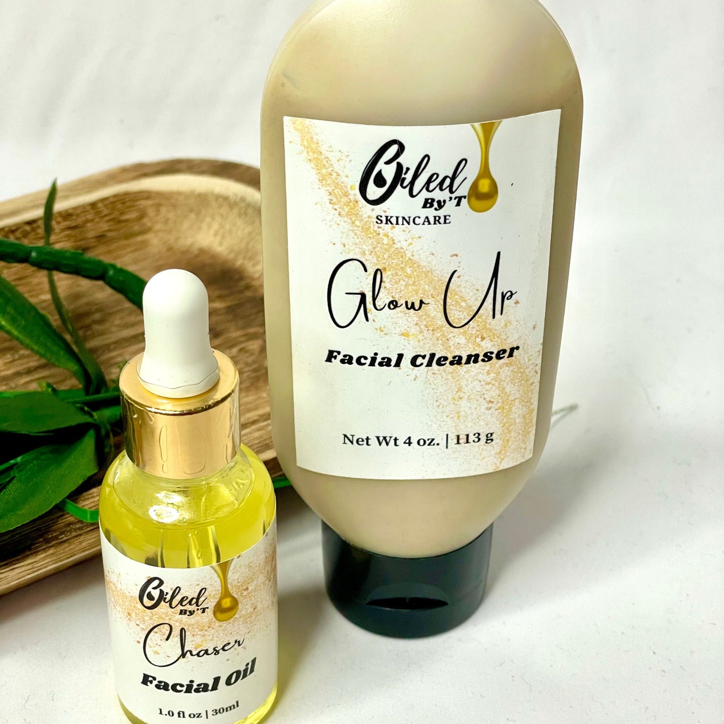 Detoxifying Facial Cleanser with African Black Soap and Moisturizing Facial Oil