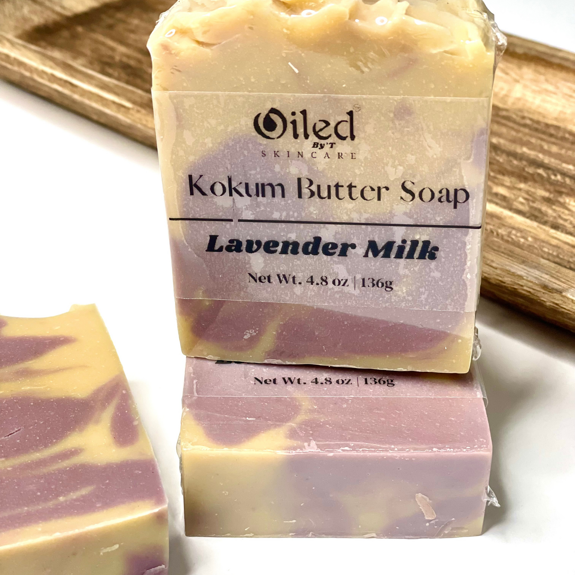 Artisan Bar Soap with purple Brazilian clay and Coconut Milk