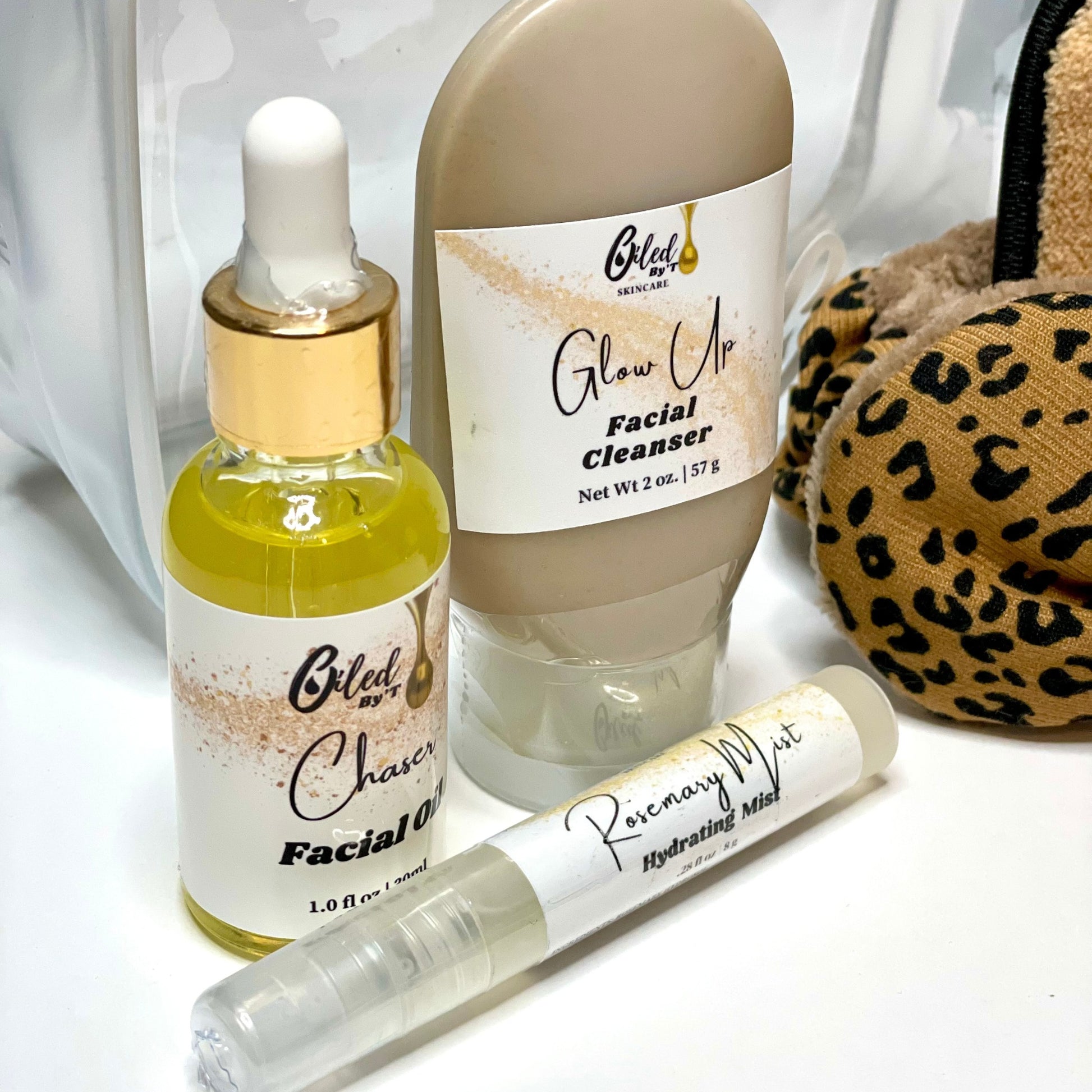 African Black Soap facial cleanser with facial moisturizer and hydrating mist