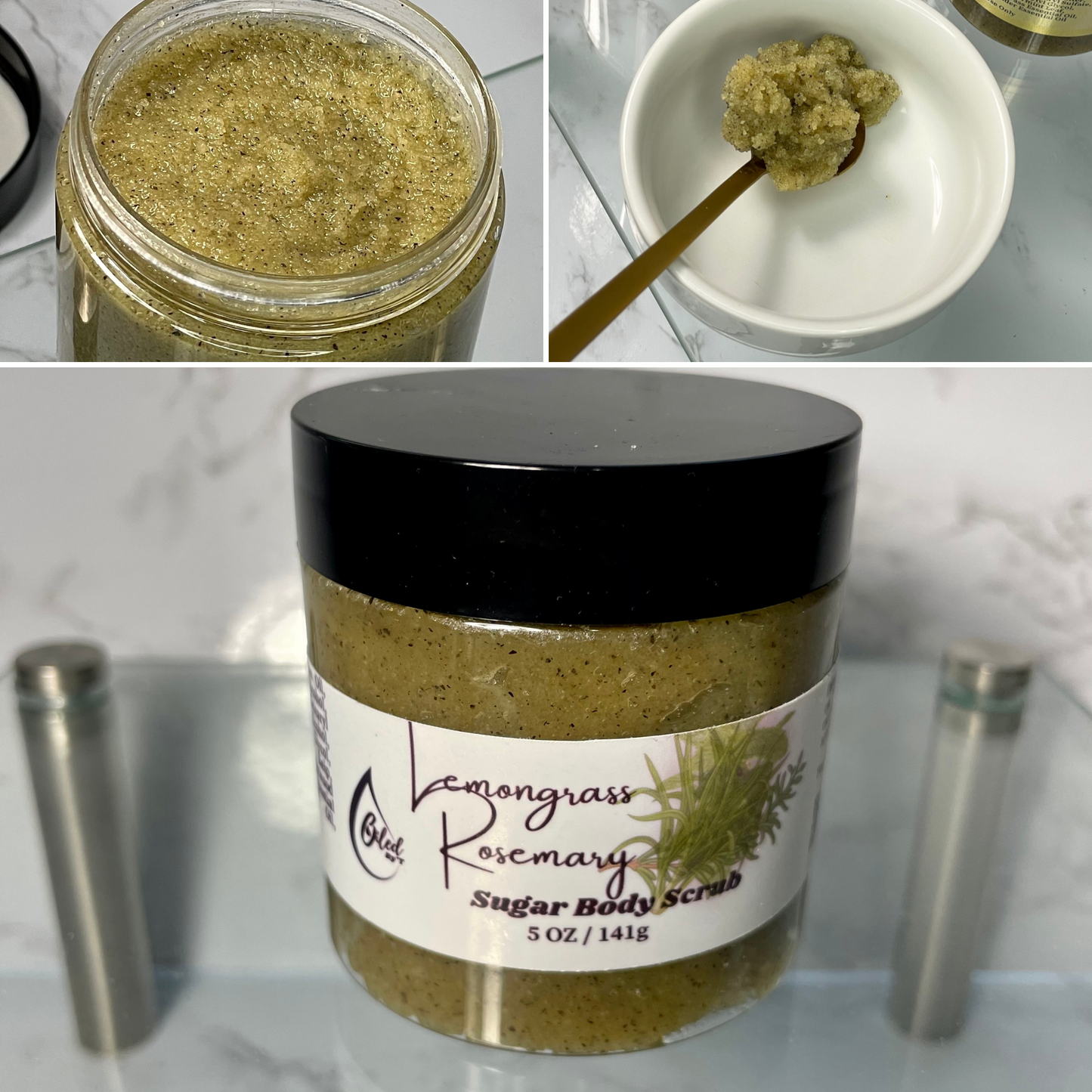 Lemongrass Rosemary Sugar Scrub